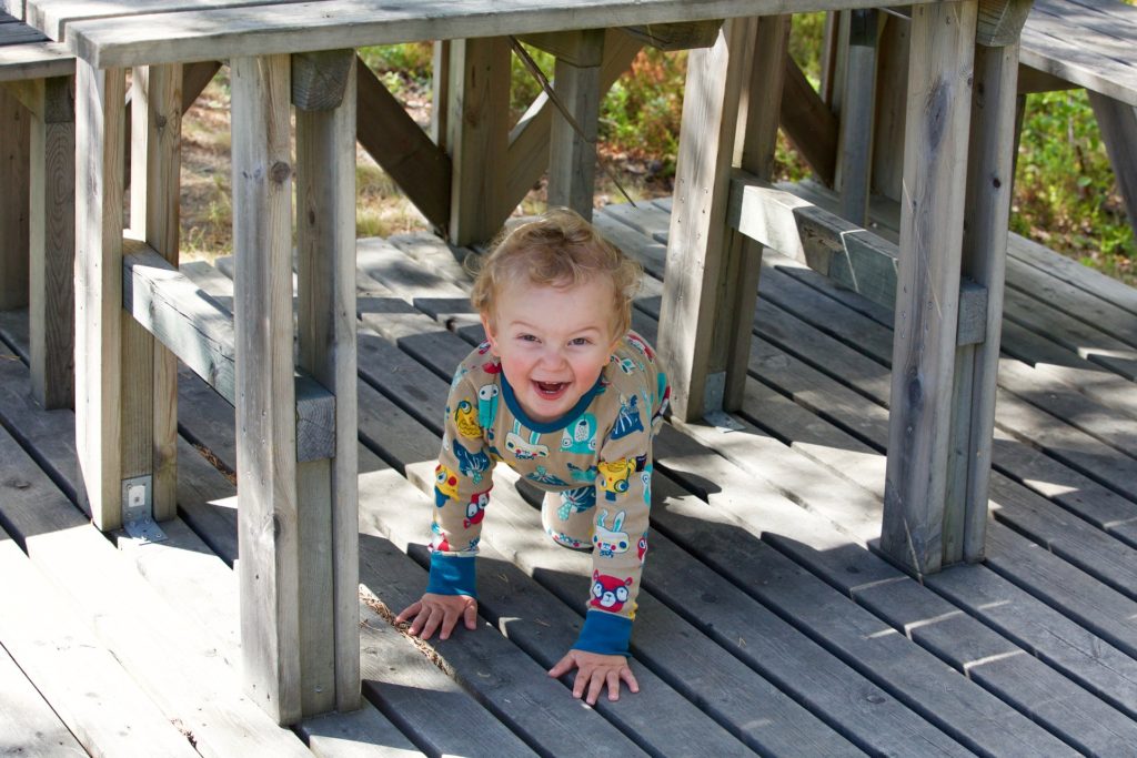 Hide and Seek Child playing hide and seek